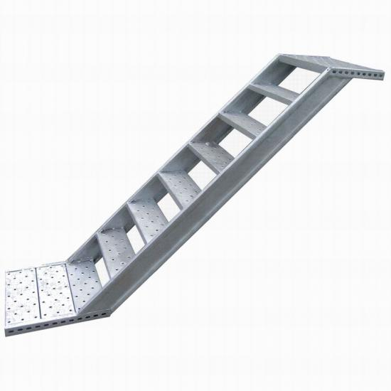 Galvanized Scaffold Stair 1.5m | Banana-Type Steel Stair for Scaffolding System with Anti-Slip Treads