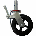 Heavy Duty Scaffolding Caster Wheel with Brake | Galvanized Swivel Caster for Mobile Scaffold Towers