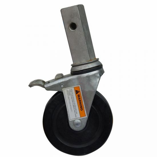 Heavy Duty Scaffolding Caster Wheel with Brake | Galvanized Swivel Caster for Mobile Scaffold Towers