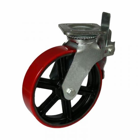 Heavy Duty Scaffolding Caster Wheel with Brake | Galvanized Swivel Caster for Mobile Scaffold Towers